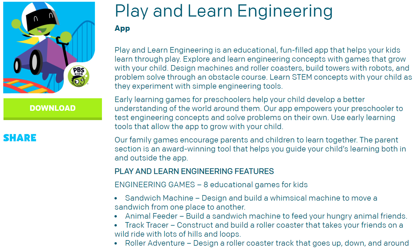 Play and Learn Engineering by PBS Kids